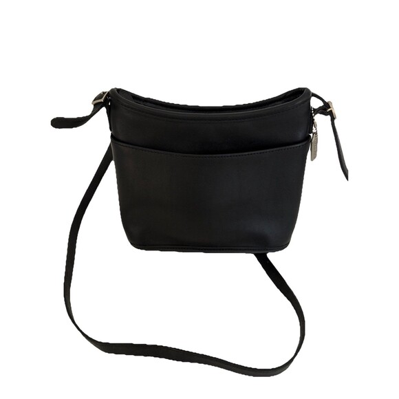 EUC Vintage Coach Mambo Hobo Zip Top Black Leather Crossbody Bag Style 9062 USA - Picture 1 of 15